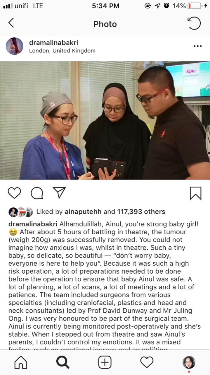 Ainul Mardhiah selamat dibedah