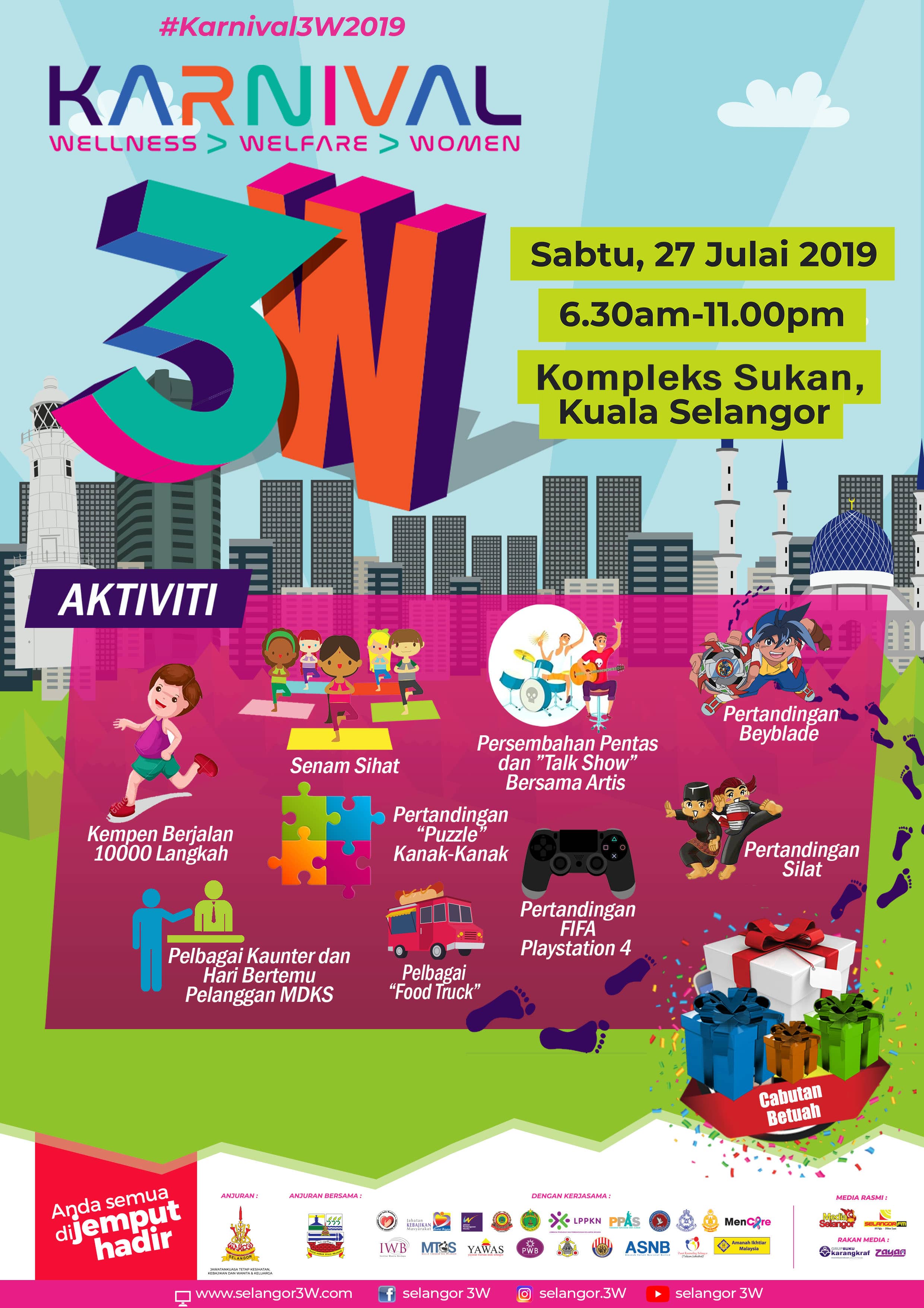 Warga Kuala Selangor dijemput meriahkan Karnival 3W