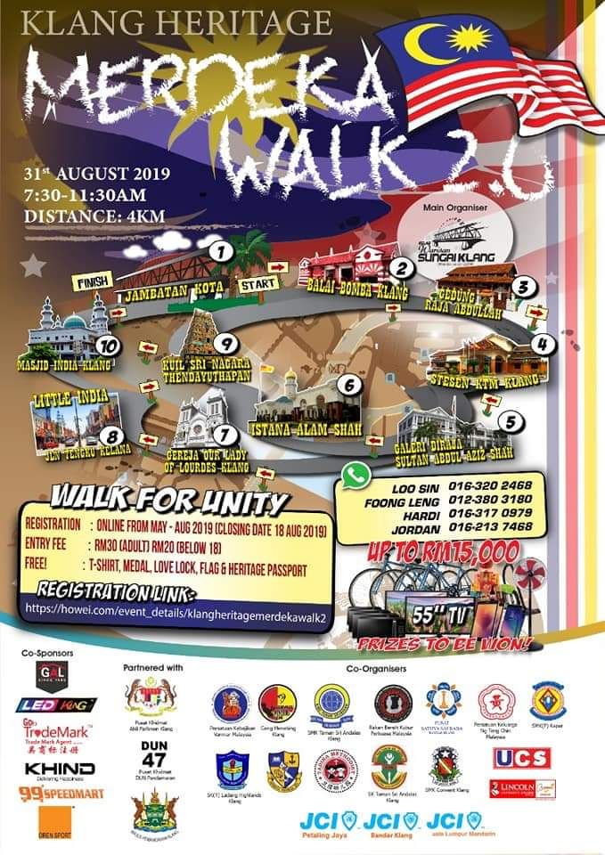 Jom sertai Klang Heritage Merdeka Walk 2.0