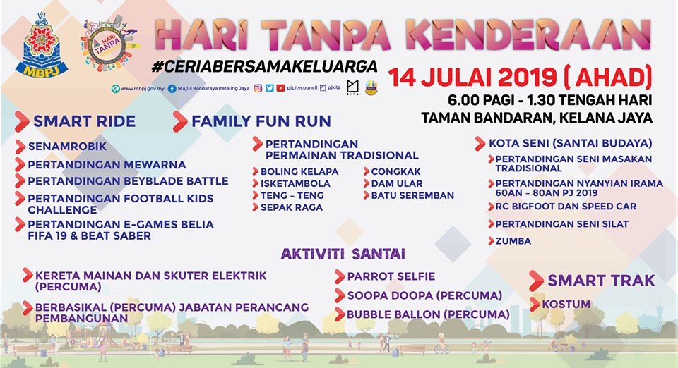 Hari Tanpa Kenderaan MBPJ sedia pelbagai aktiviti menarik
