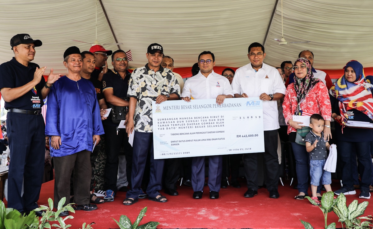 Sumbangan RM400,000 buat mangsa bencana Gombak