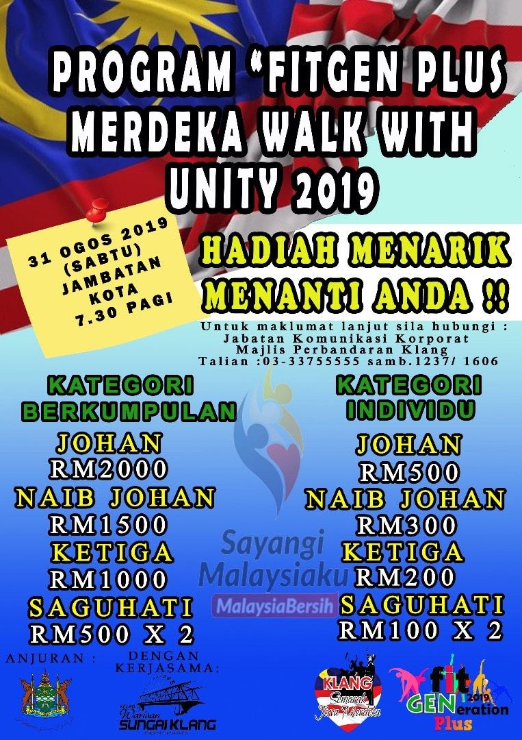 'Fitgen Plus Merdeka Walk With Unity' MPK tawar RM5,500