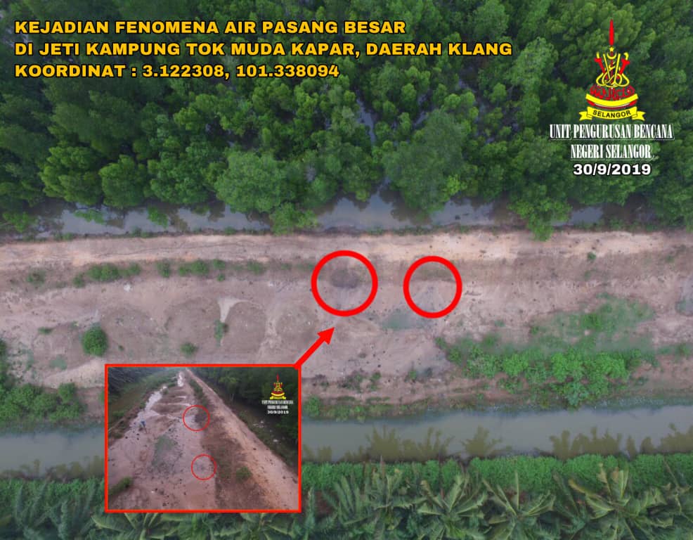Fenomena air pasang besar di Selangor