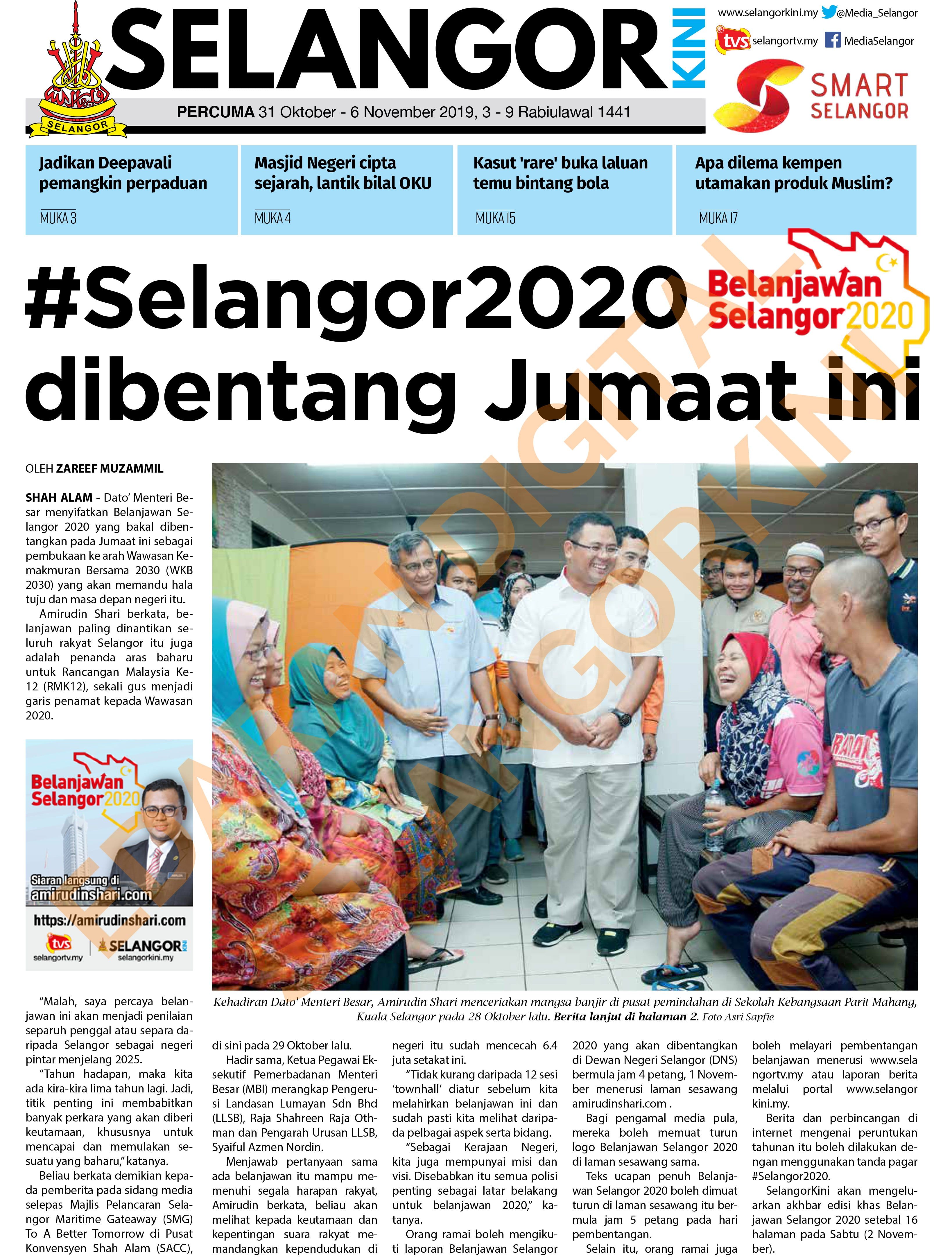 SelangorKini 31 Oktober - 6 November 2019