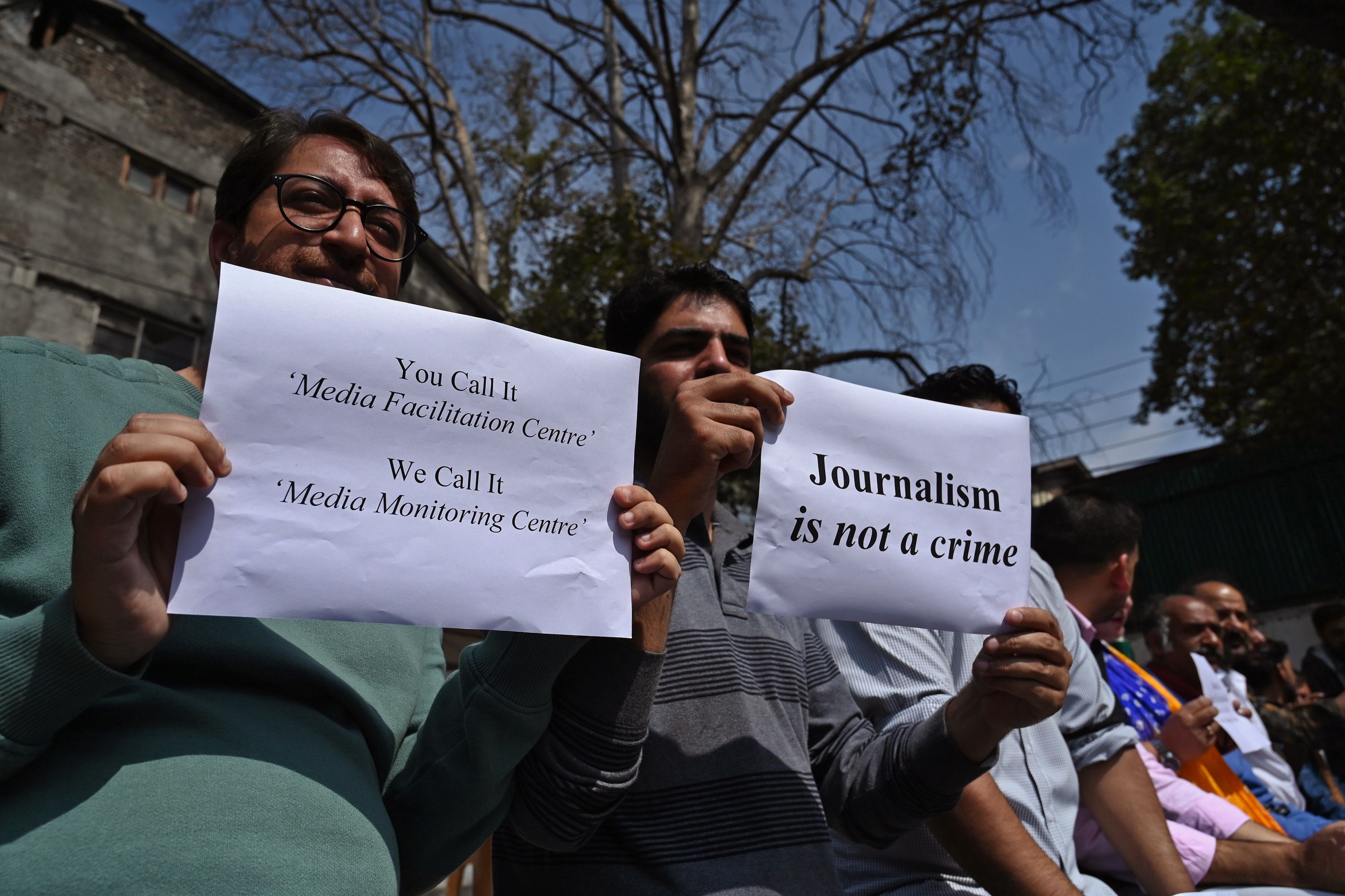 Wartawan di Jammu, Kashmir adakan bantahan