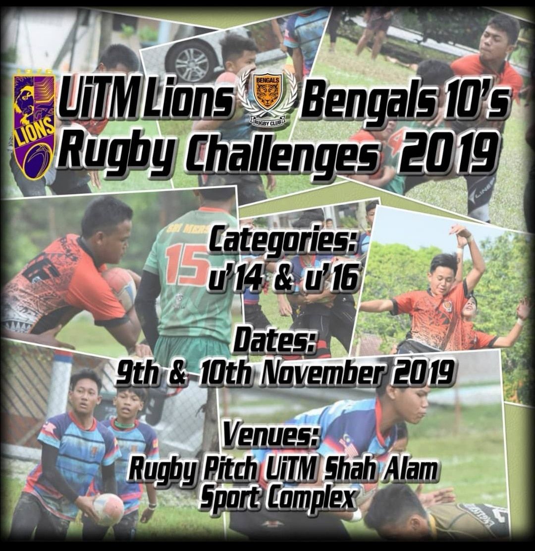 Bengals RC, UiTM Lions anjur kejohanan ragbi pada 9-10 November