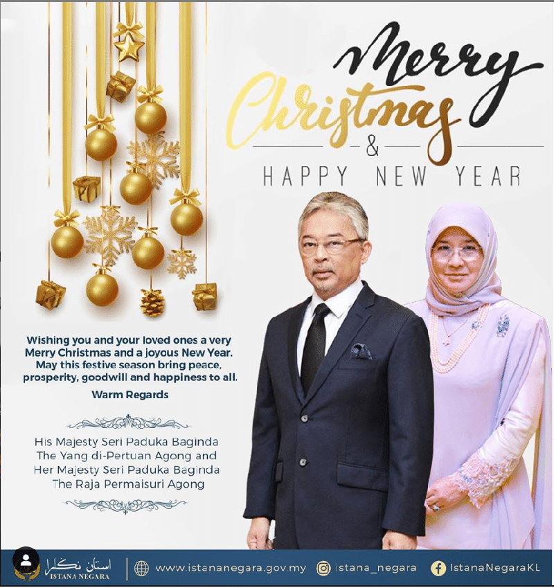 元首伉俪祝国人圣诞节快乐