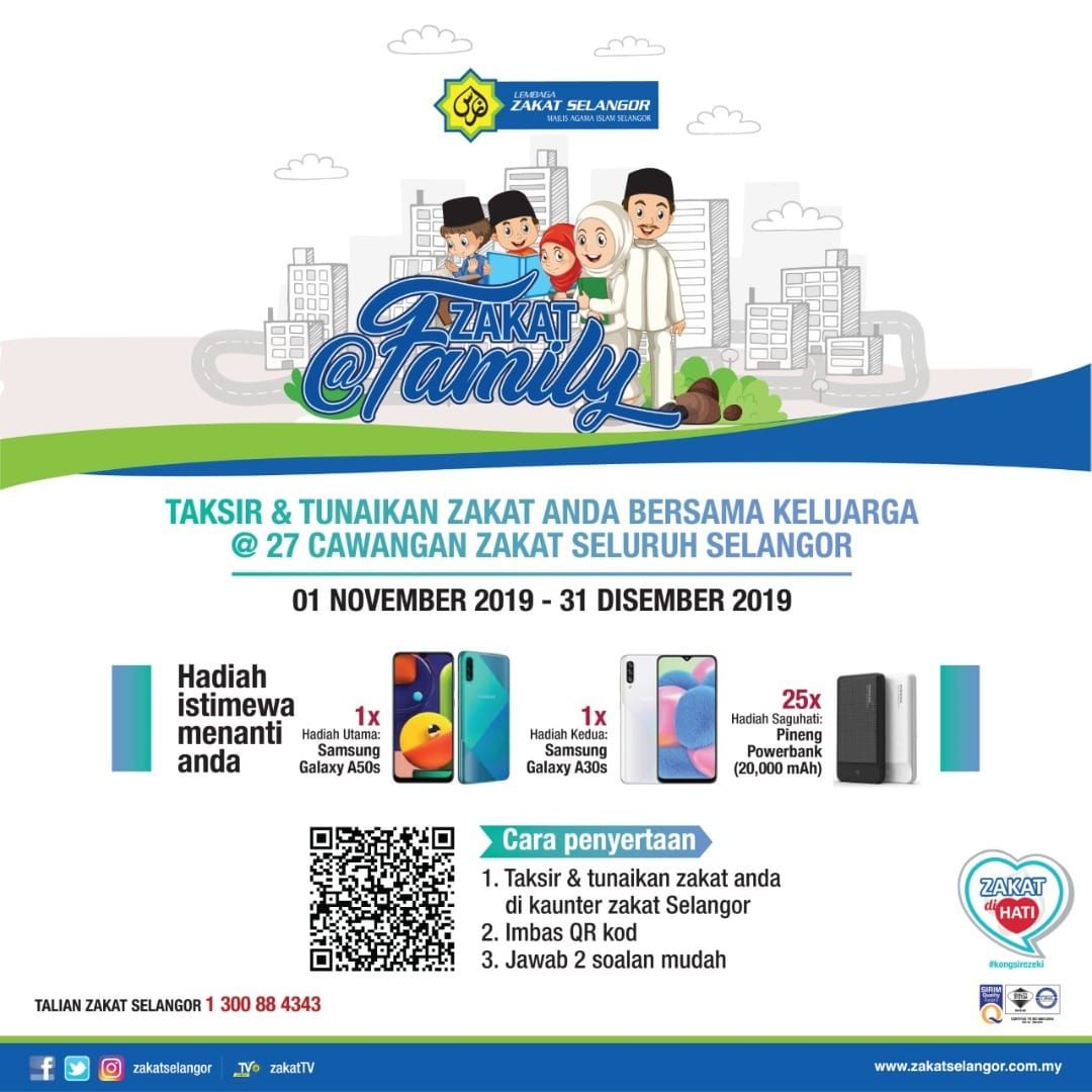 Tunai zakat, menang telefon bimbit