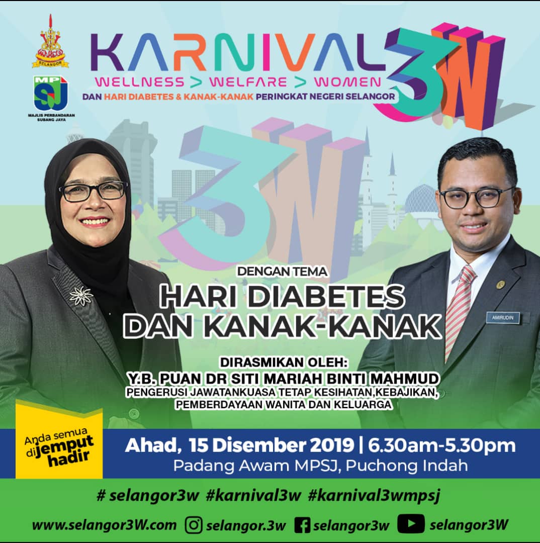 Karnival 3W MPSJ angkat tema Hari Diabetes & Kanak-Kanak