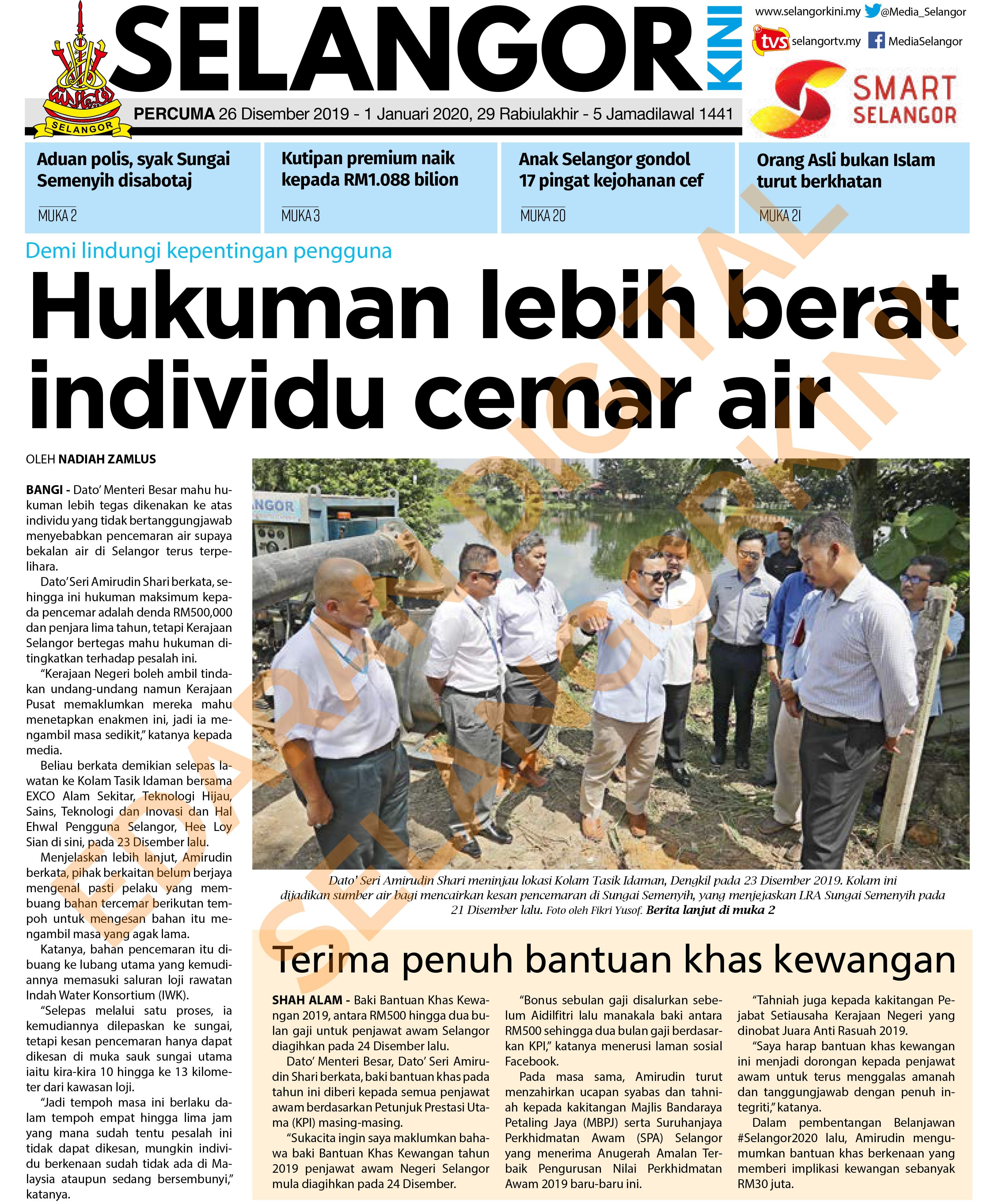 SelangorKini 26 Disember 2019 - 1 Januari 2020