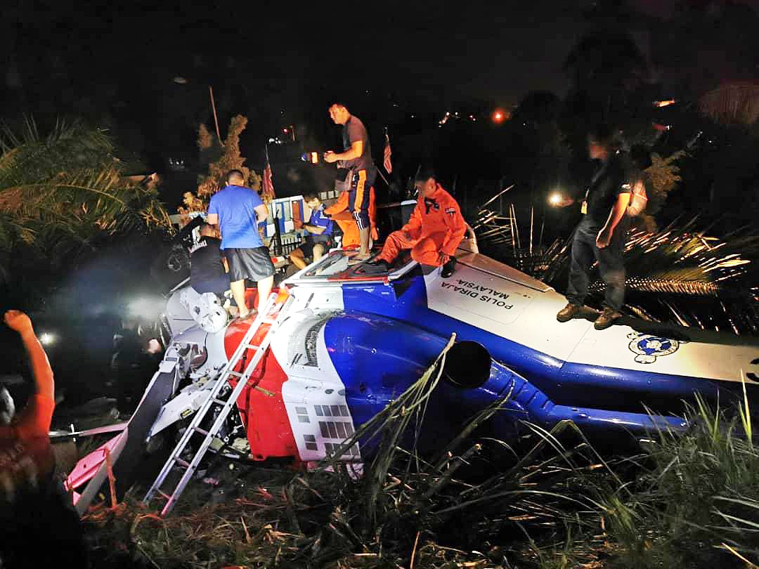 Siasatan helikopter polis terhempas di Tawau dijalankan hari ini