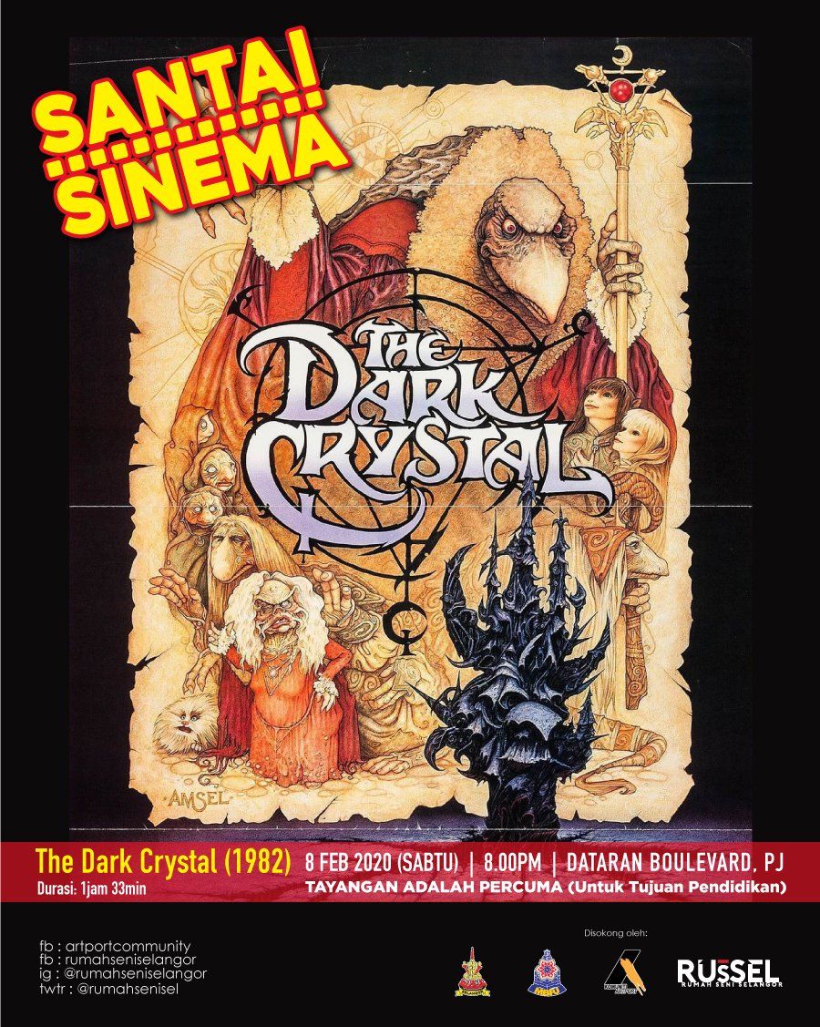 Tayangan The Dark Crystal di Dataran Boulevard Sabtu ini
