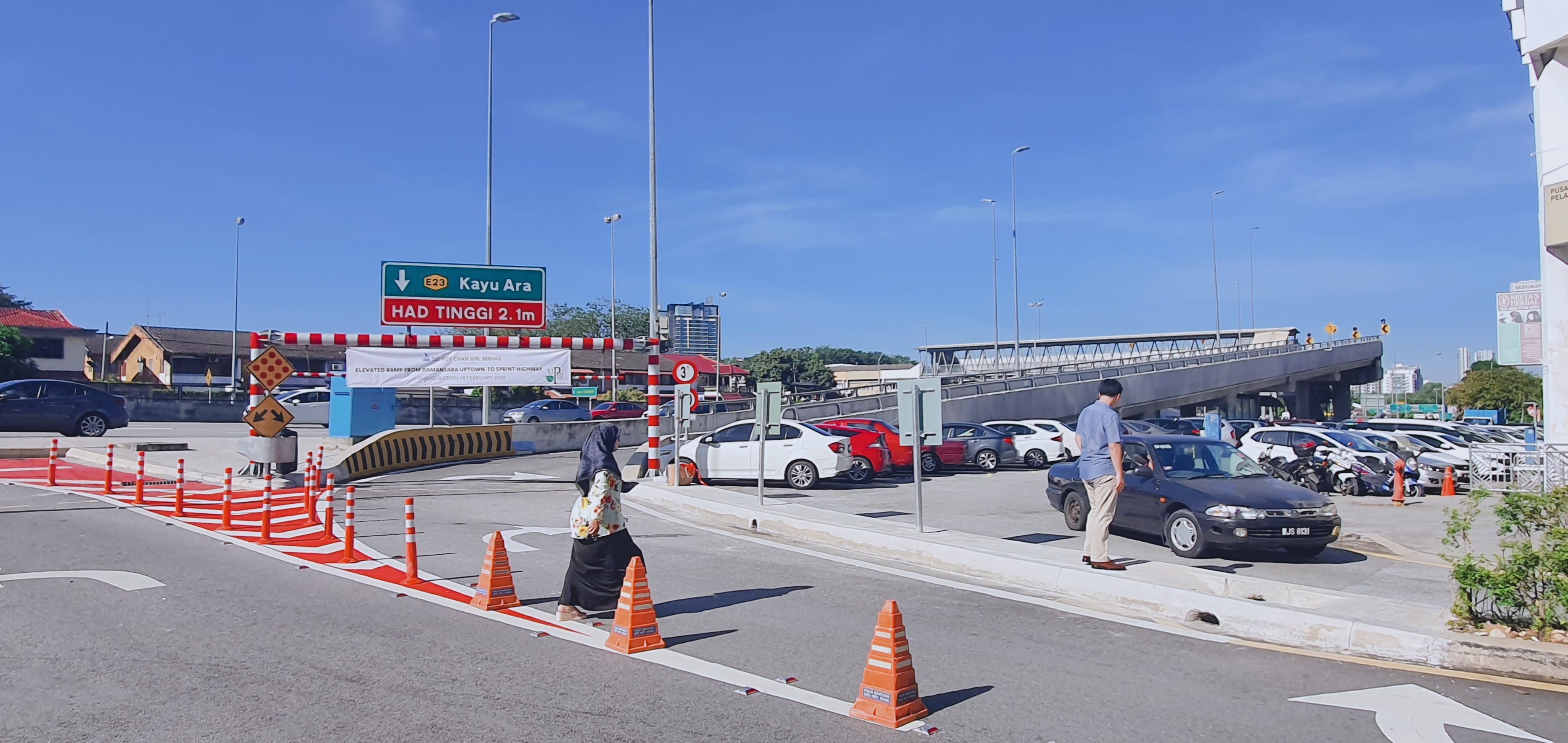 白沙罗上城往SPRINT  新高架天桥通车解塞