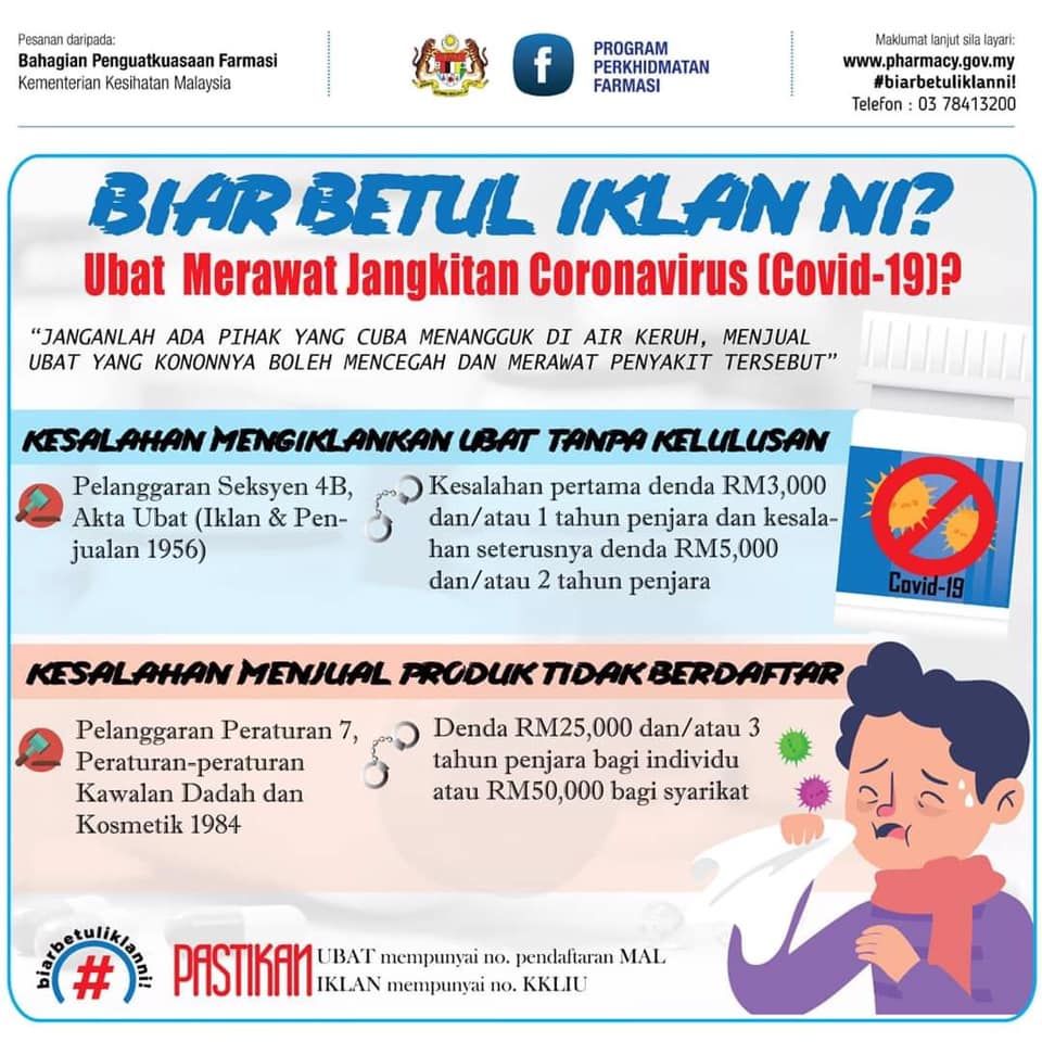 KKM: Jual ubat Covid-19, jangan tangguk di air keruh