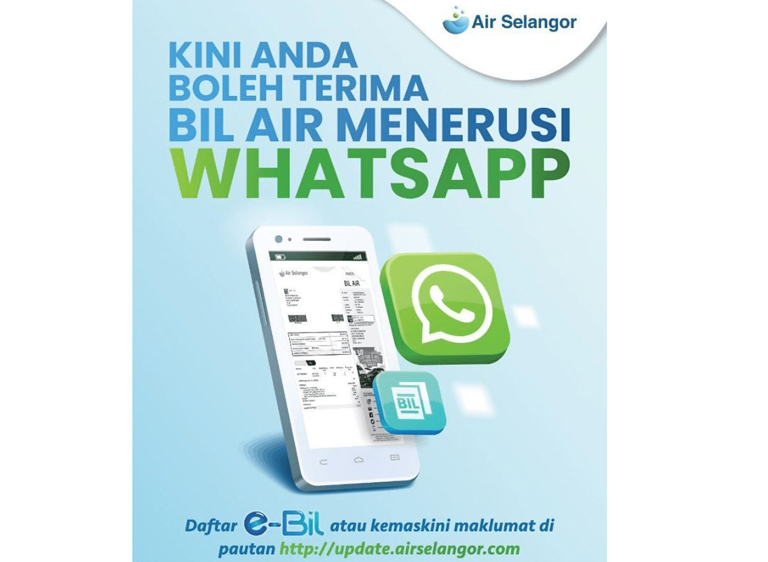 Tidak daftar e-bil Air Selangor, terima bil dua bulan sekali