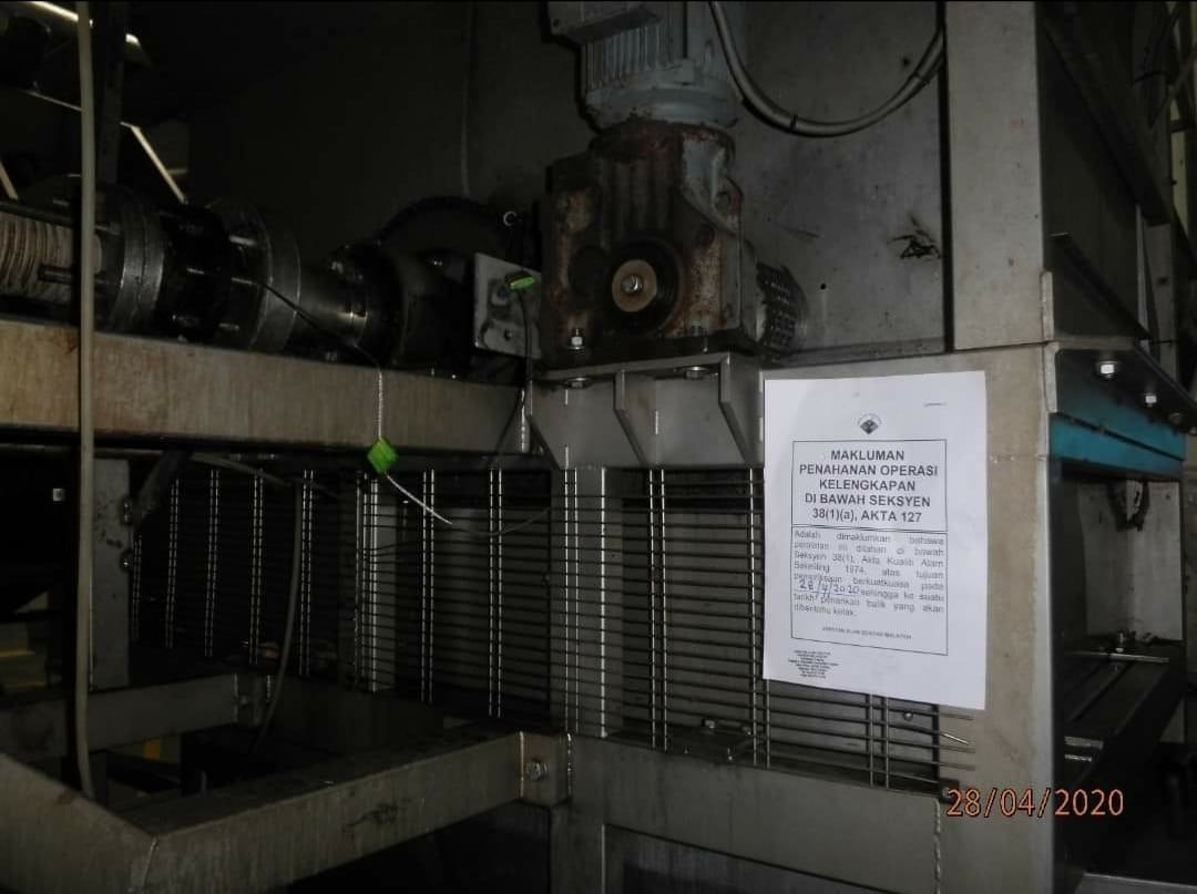 JAS henti operasi kilang makanan cemar alam