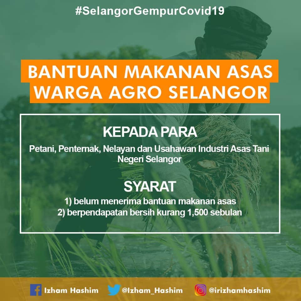 Warga agro Selangor boleh mula mohon bantuan makanan asas - EXCO