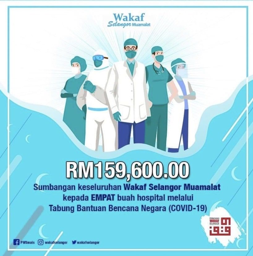 Wakaf Selangor Muamalat salur dana kepada empat hospital awam