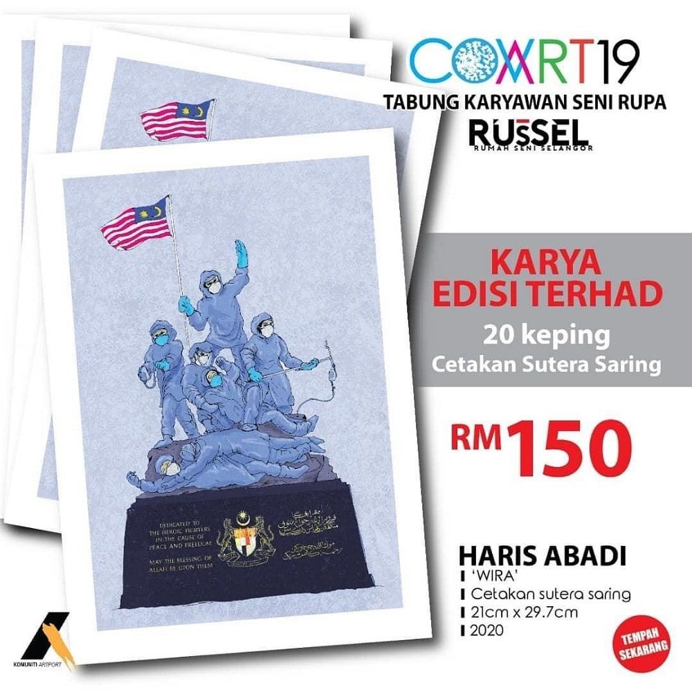 Jualan amal karya 'tugu' petugas kesihatan laris, diulang cetak