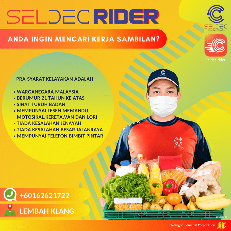 Jom sertai Seldec Rider, peluang tambah pendapatan