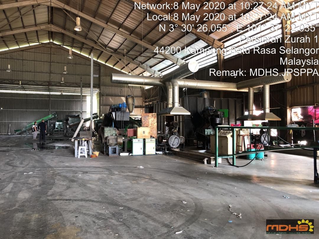 限行令期间偷偷运作 洋垃圾厂遭罚款充公机器