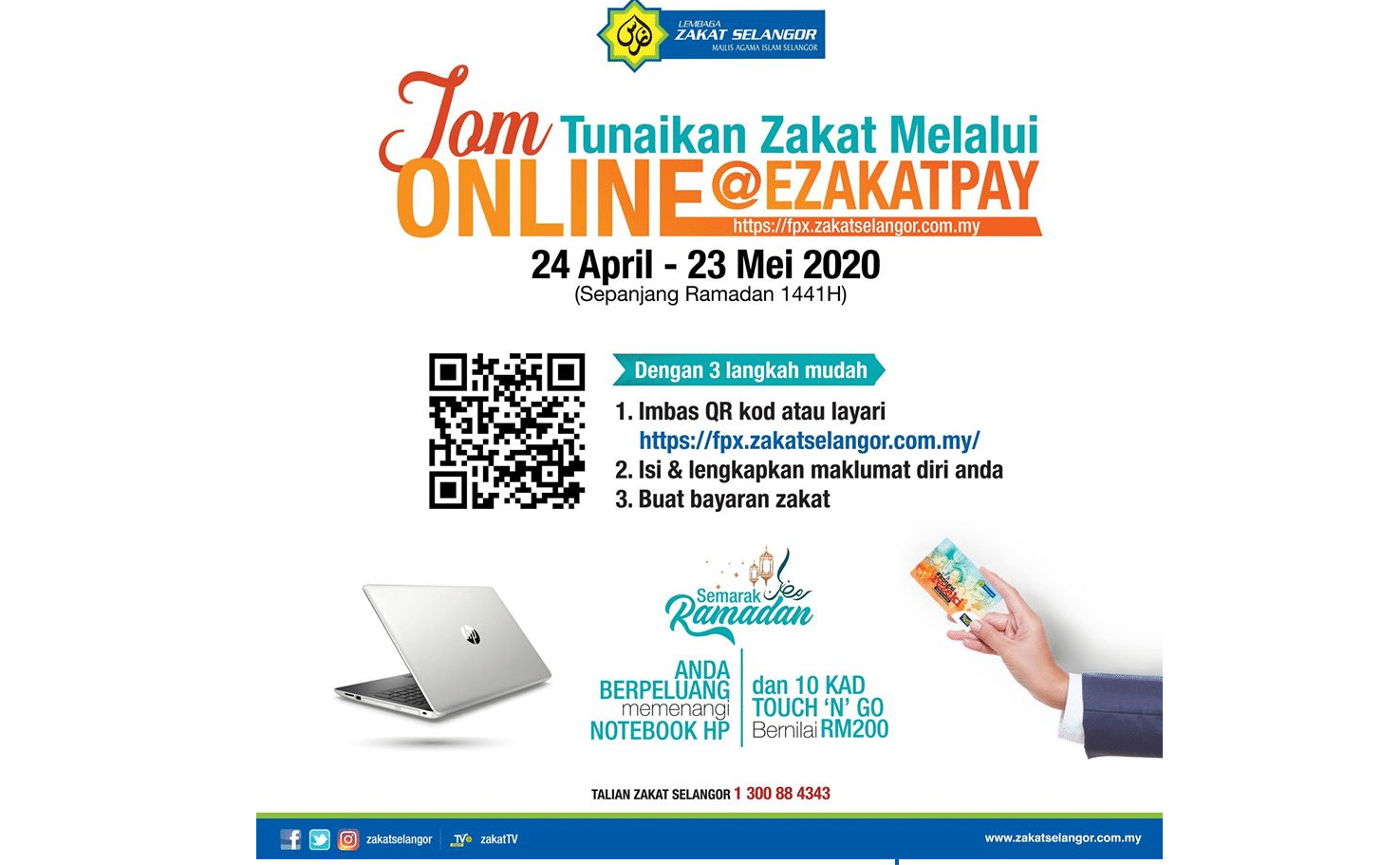 LZS: RM4 juta zakat fitrah ditunai dalam talian, sambutan hebat