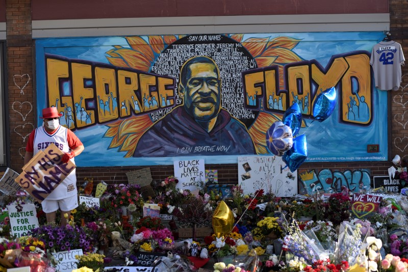 Emotional memorial held for George Floyd as protests over his death continue across US