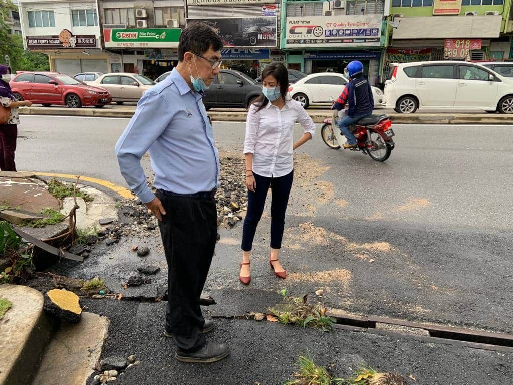 Jalan SS4 rosak, lurang gagal tampung limpahan air hujan