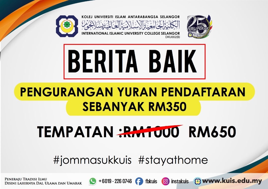 Kuis tawar potongan 35 peratus yuran pengajian