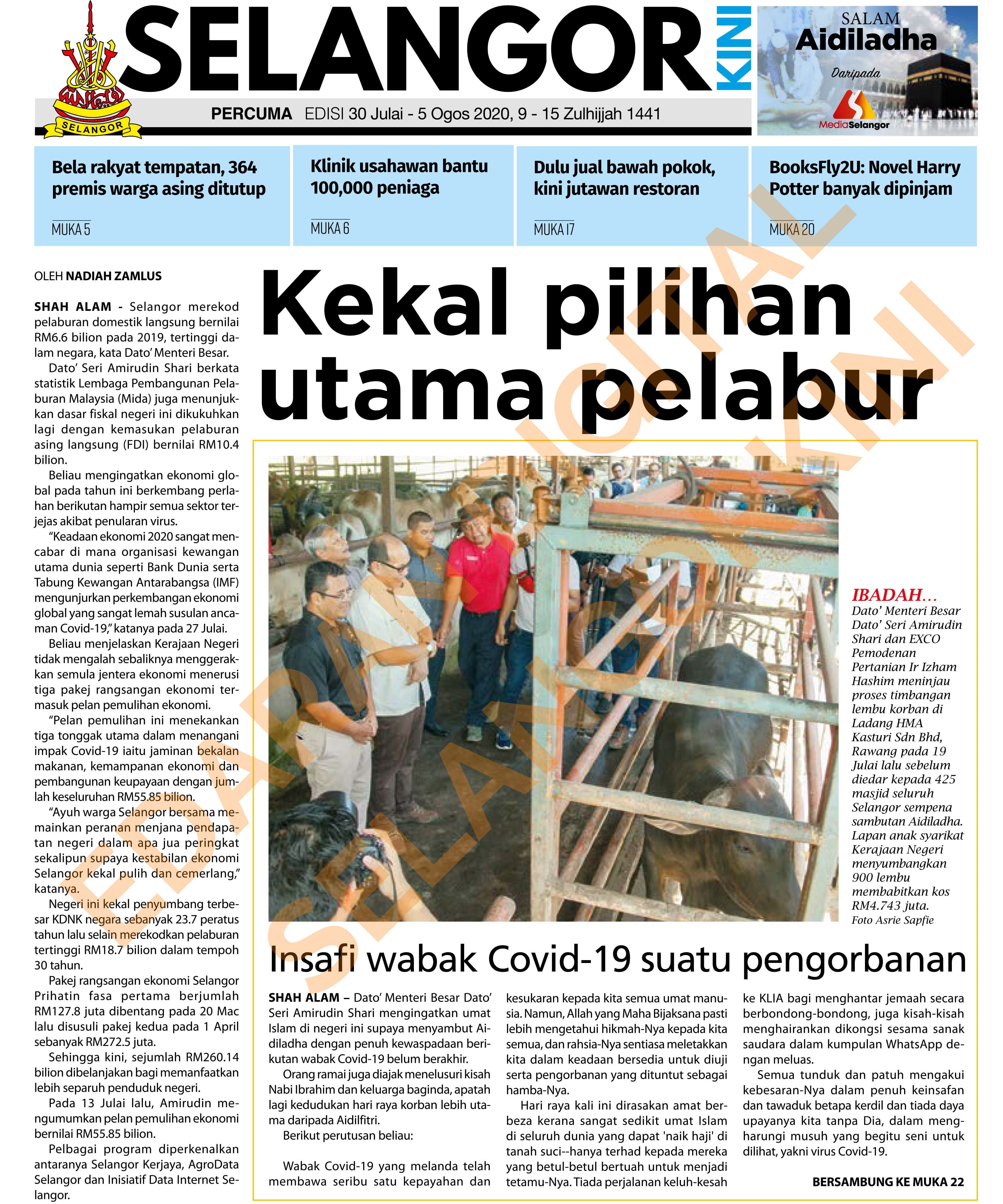 SelangorKini 30 Julai - 5 Ogos 2020