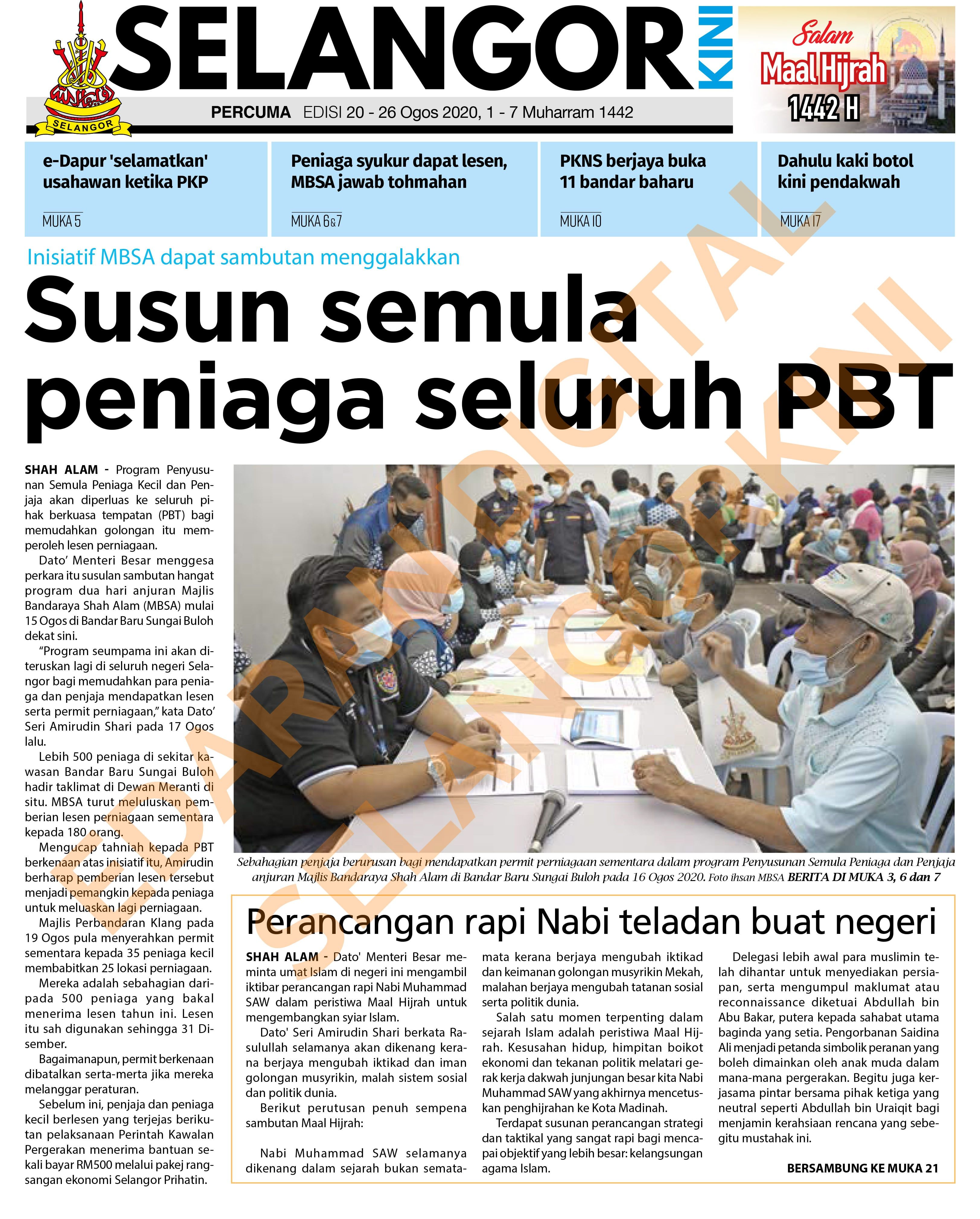 SelangorKini 20-26 Ogos 2020