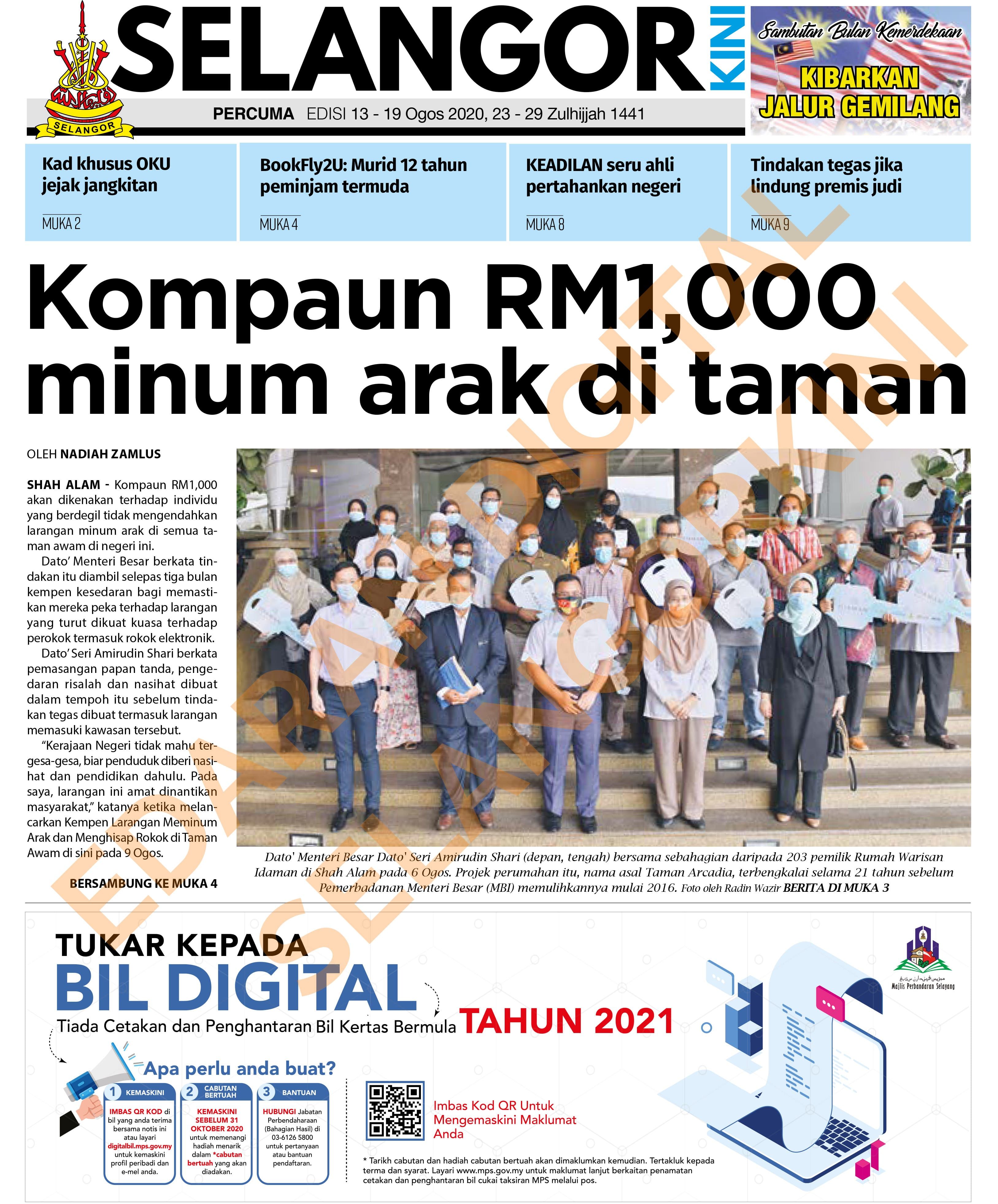 SelangorKini 13 - 19 Ogos 2020