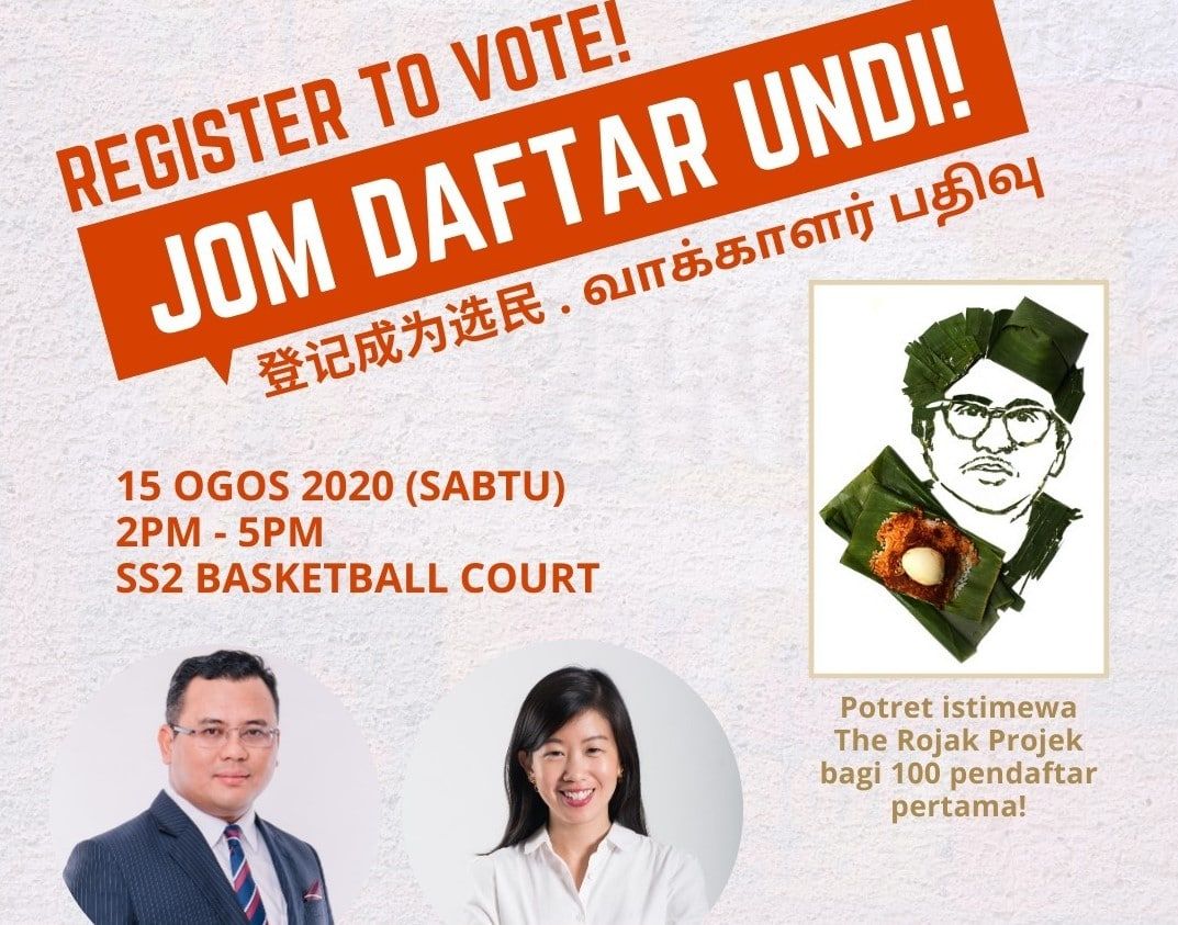 Orang ramai dijemput daftar undi, berpeluang rakam potret daripada nasi lemak