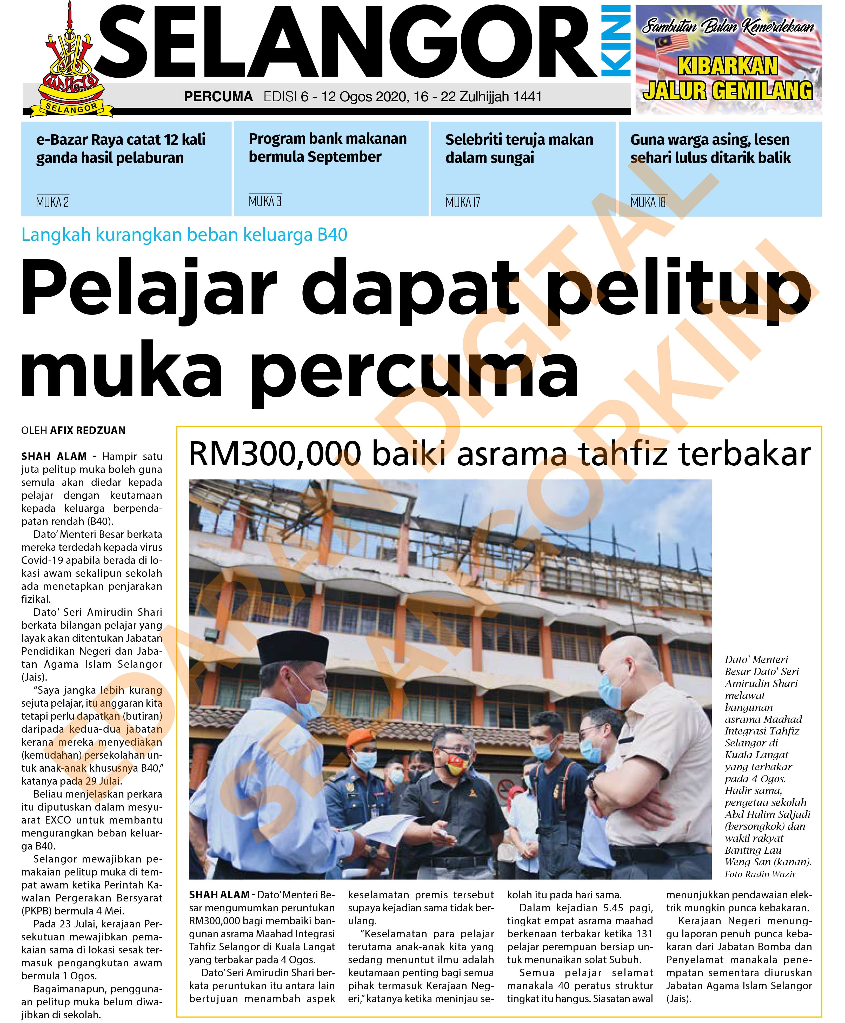 SelangorKini 6 - 12 Ogos 2020