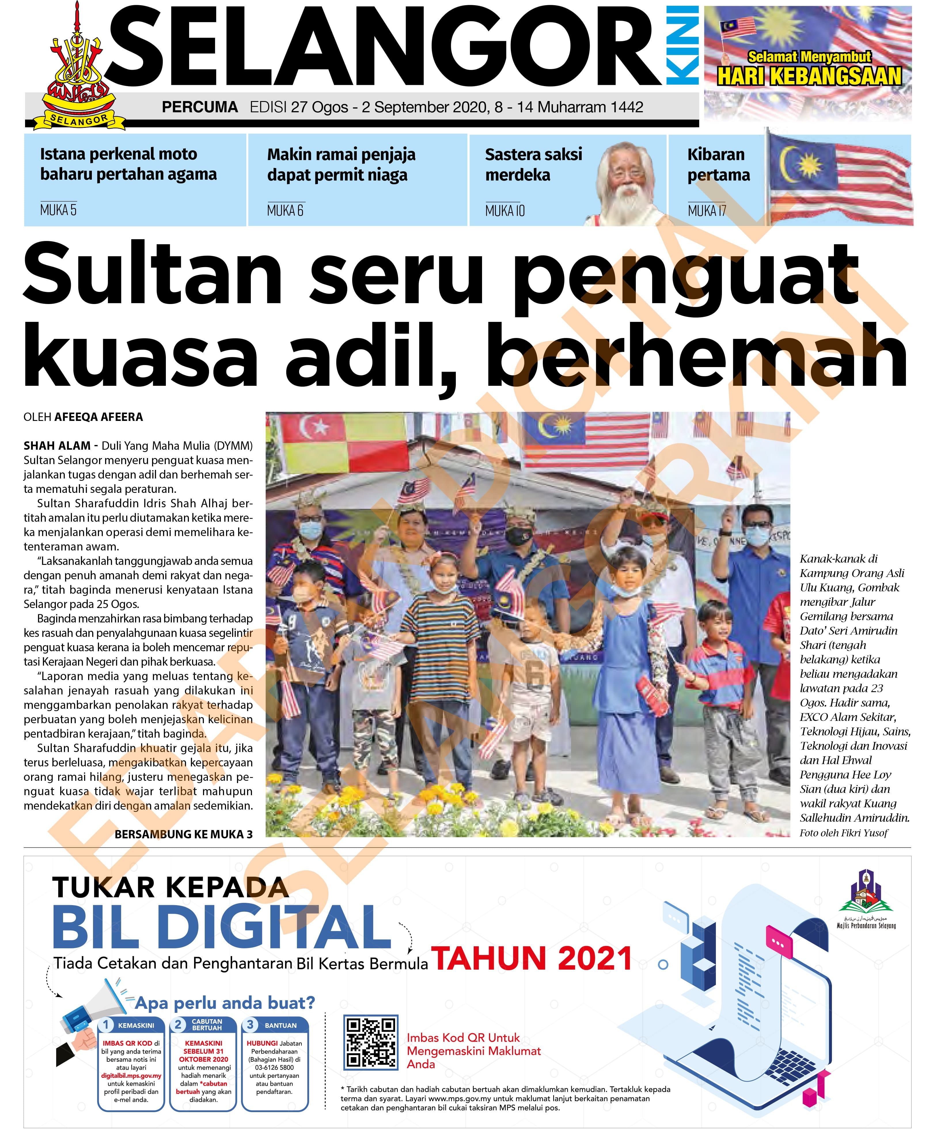 SelangorKini 27 Ogos - 2 September 2020