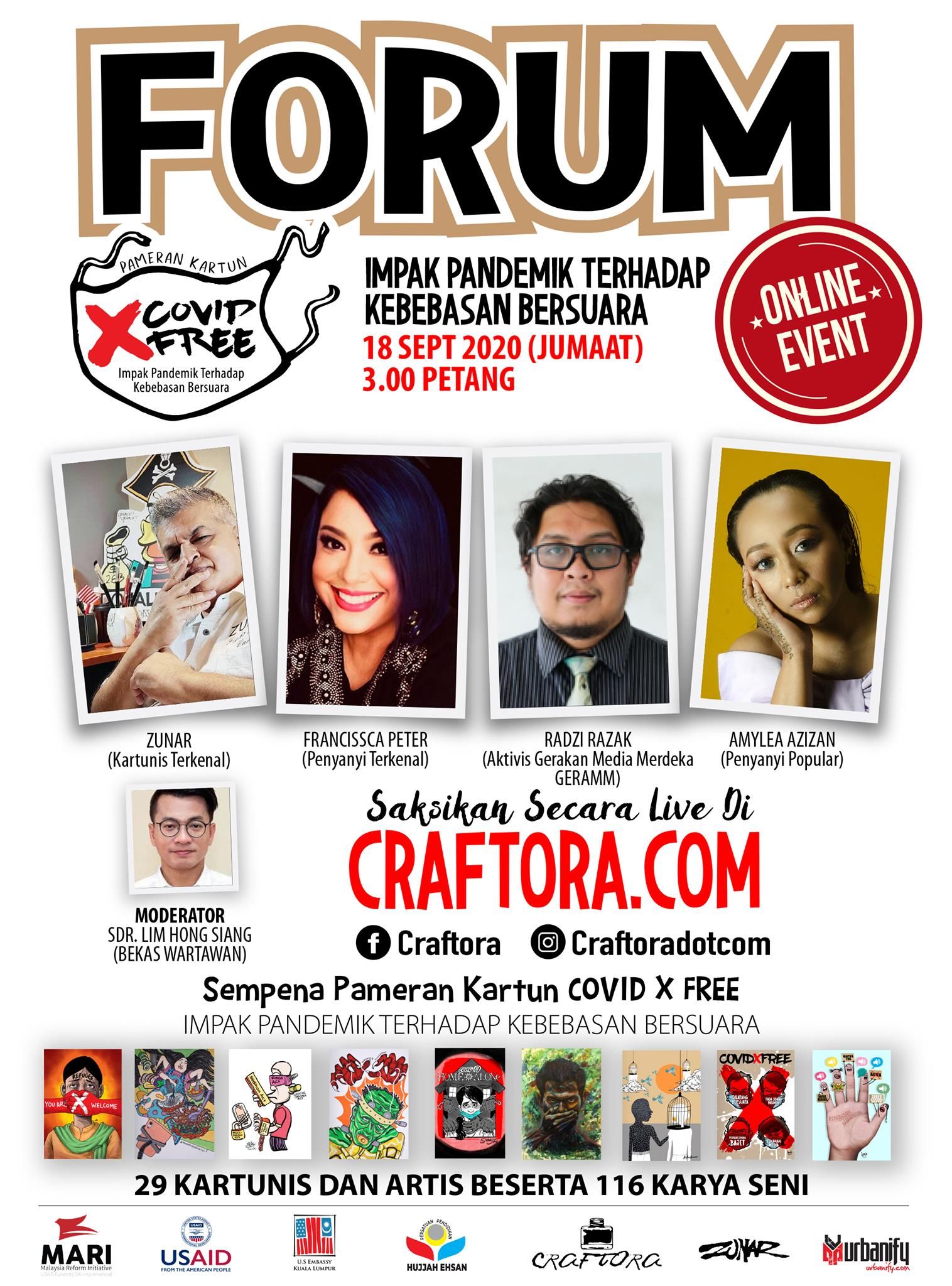 Francissca Peter antara panel forum kebebasan bersuara dalam talian