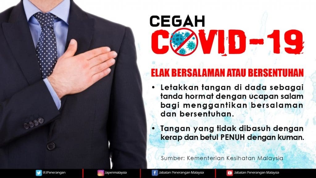 Jangan 'laga tangan', cukup letak tangan di dada tanda hormat