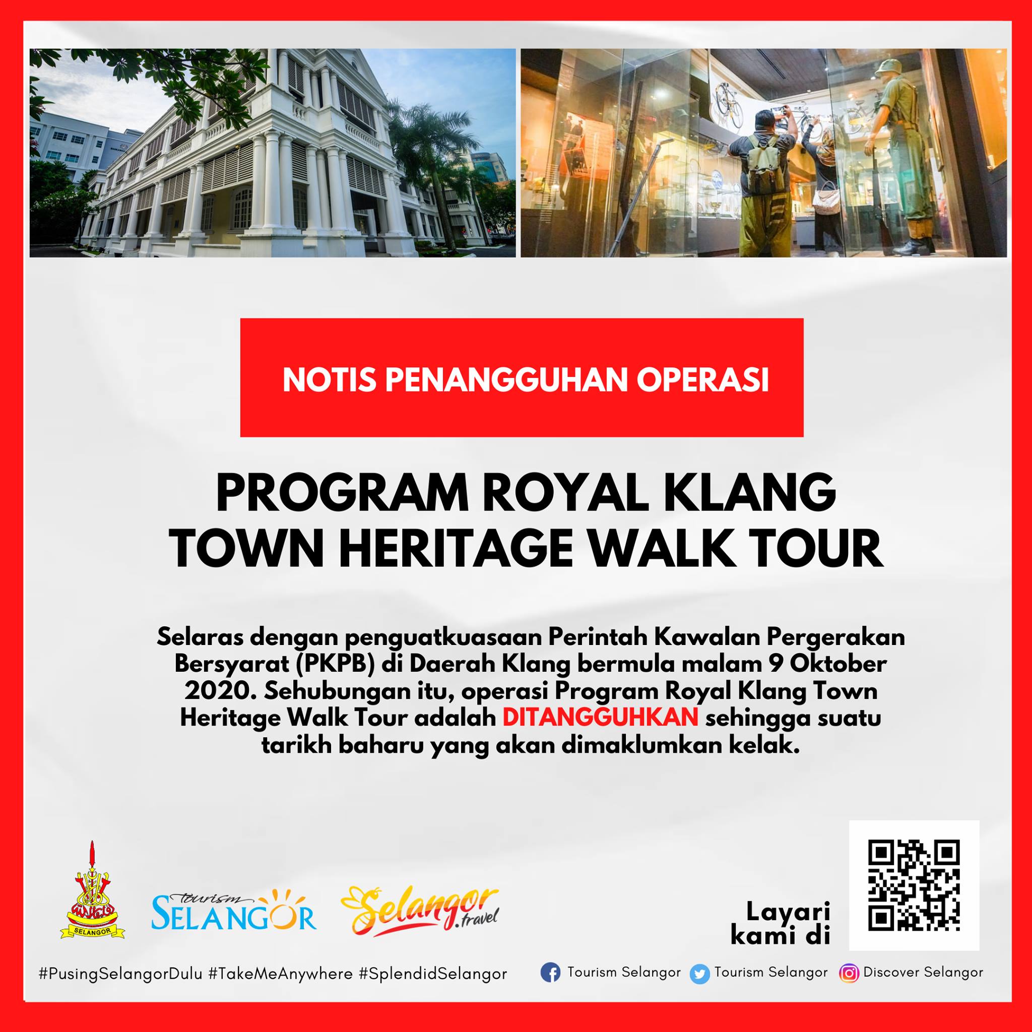 CMCO: Royal Klang Town Heritage Walk Tour suspended