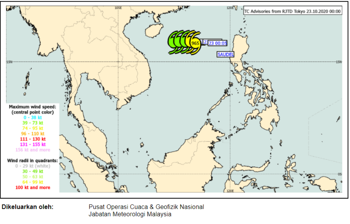 MetMalaysia issues typhoon advisory