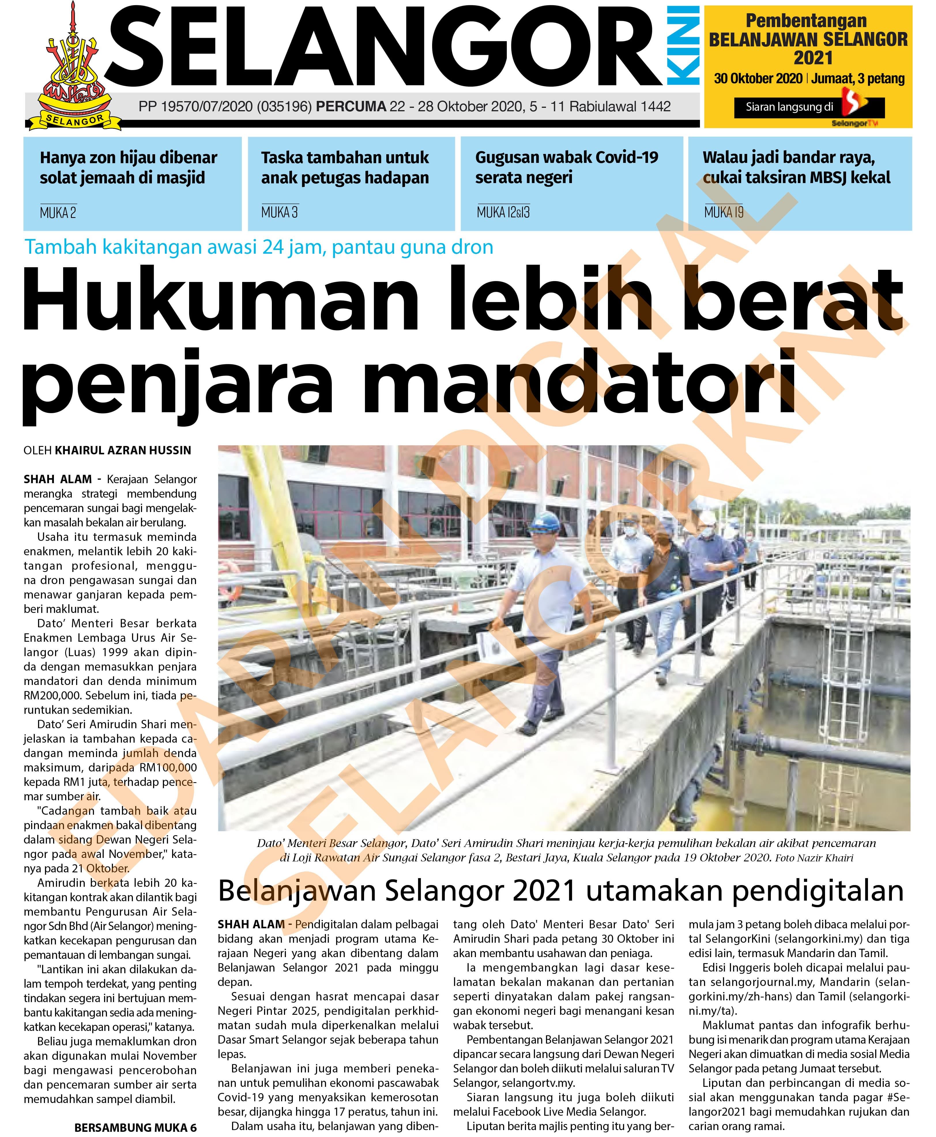 SelangorKini 22 - 28 Oktober 2020