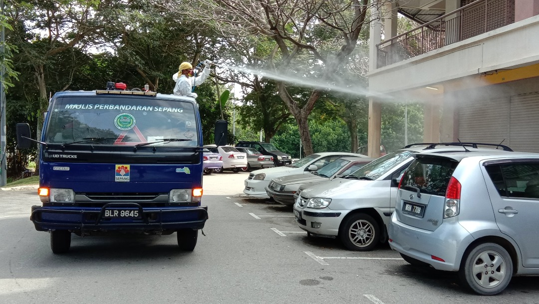 MPSepang sanitasi kawasan Medan 88, zon Sri Dengkil