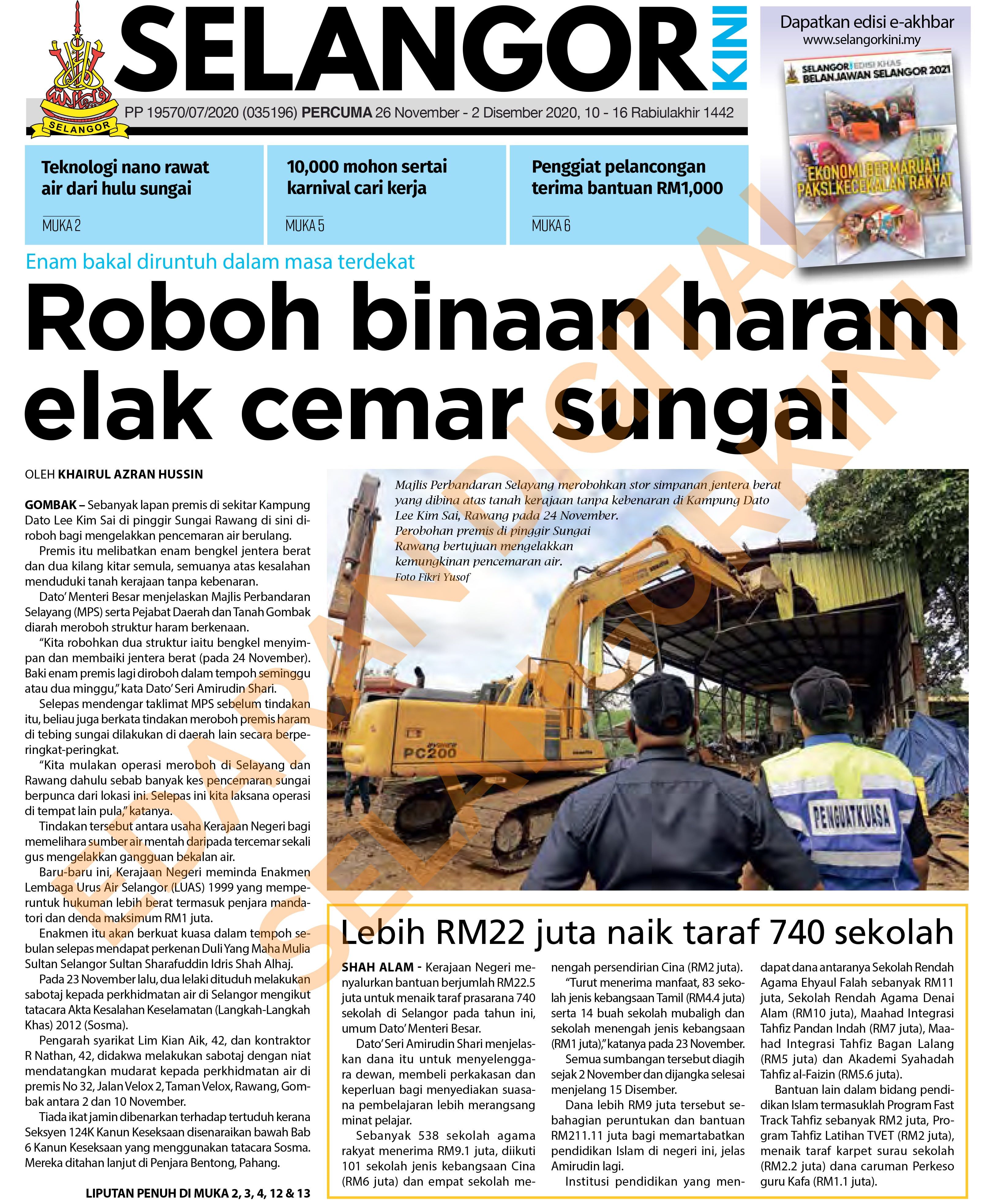 SelangorKini 26 November - 2 Disember 2020