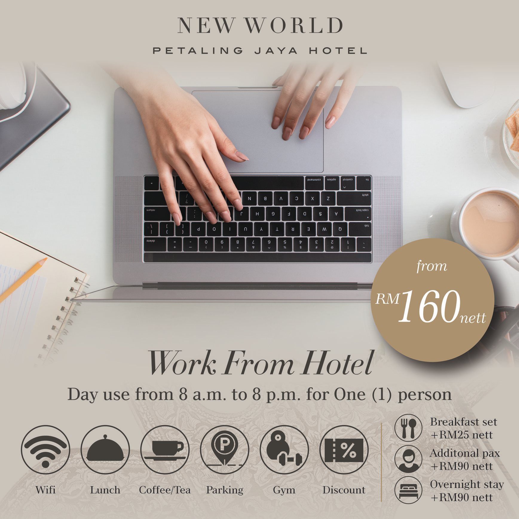 Tukar kebiasaan, bekerja dengan gaya dari hotel