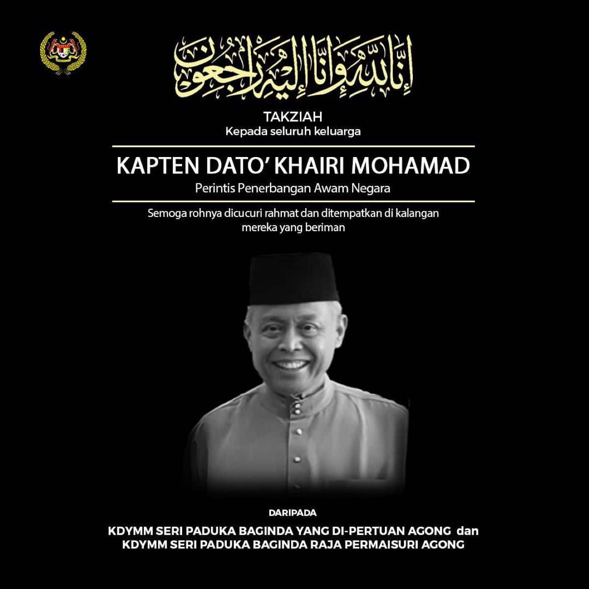 King extends condolences to Khairi Mohamad’s family