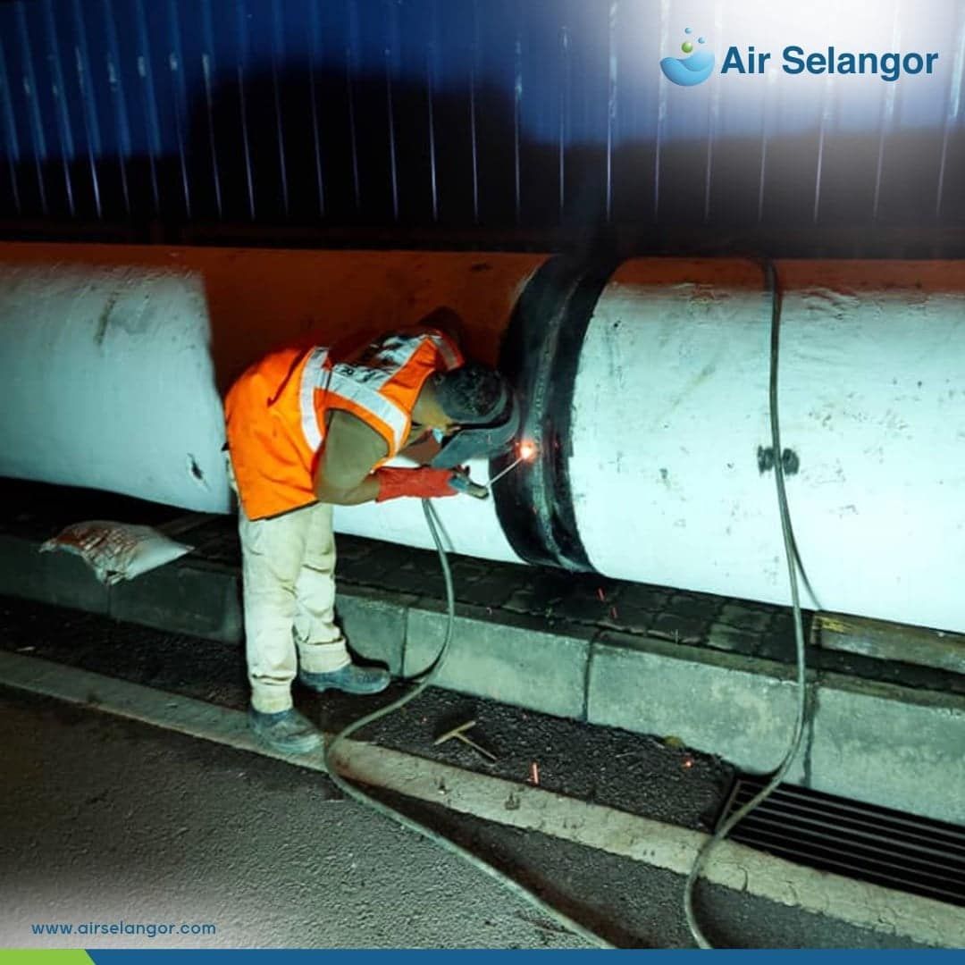 12日施工提升输水管  灵市、巴生及莎阿南制水