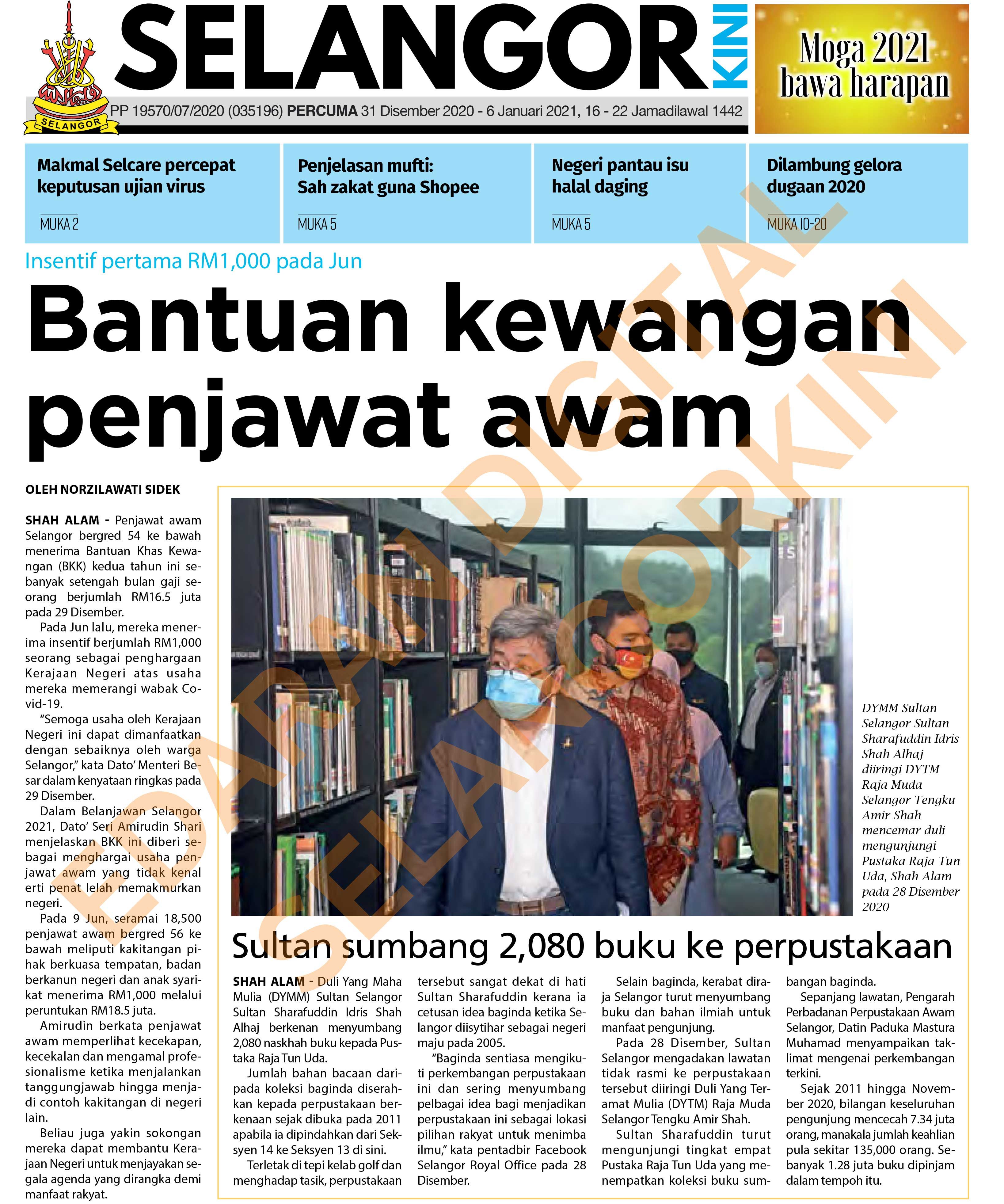 SelangorKini 31 Disember 2020 - 6 Januari 2021