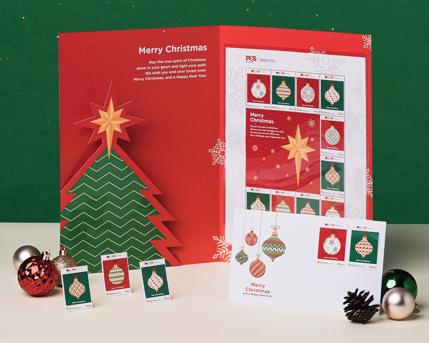 Pos Malaysia lancar koleksi setem Krismas edisi terhad