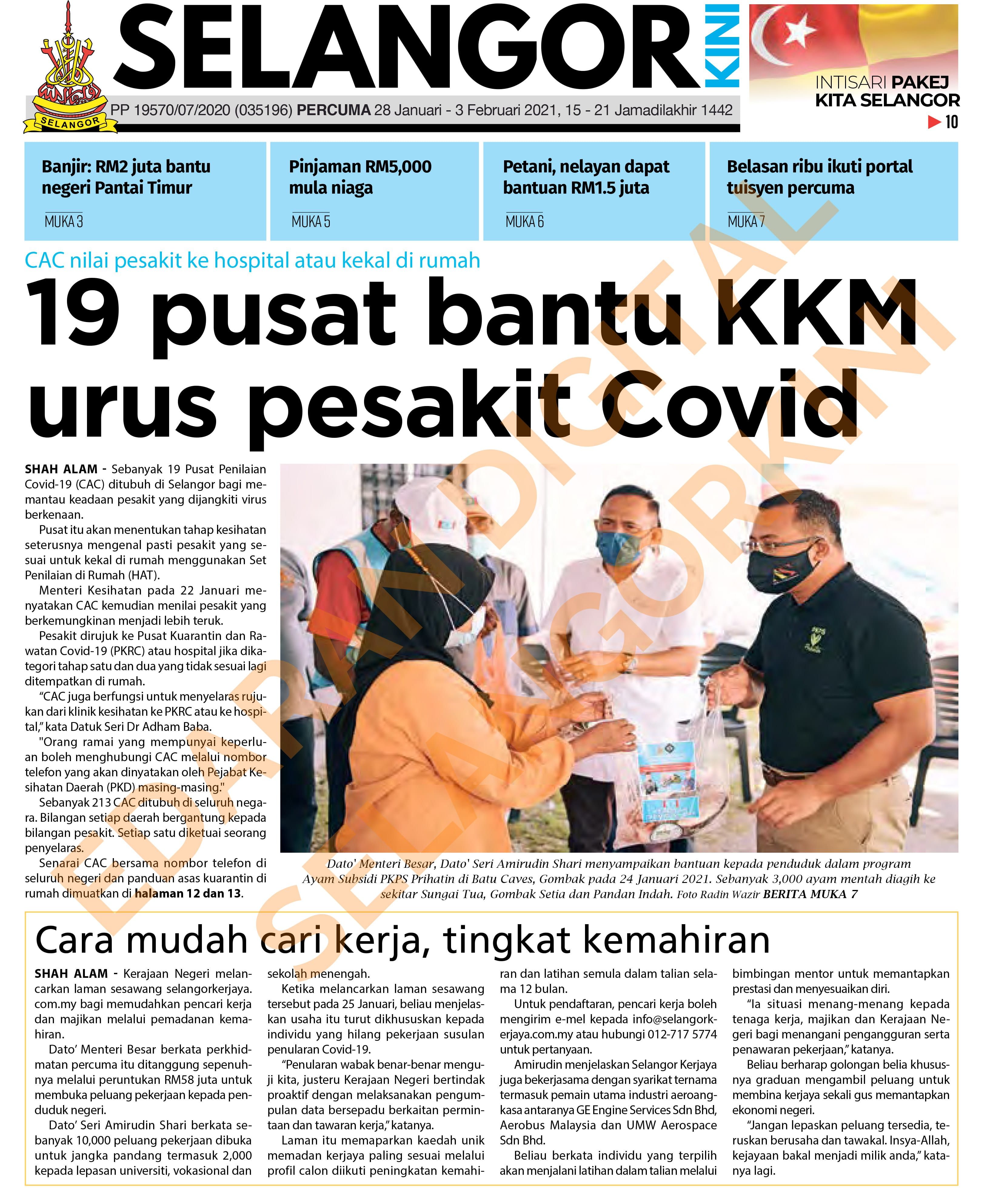 SelangorKini 28 Januari - 3 Februari 2021