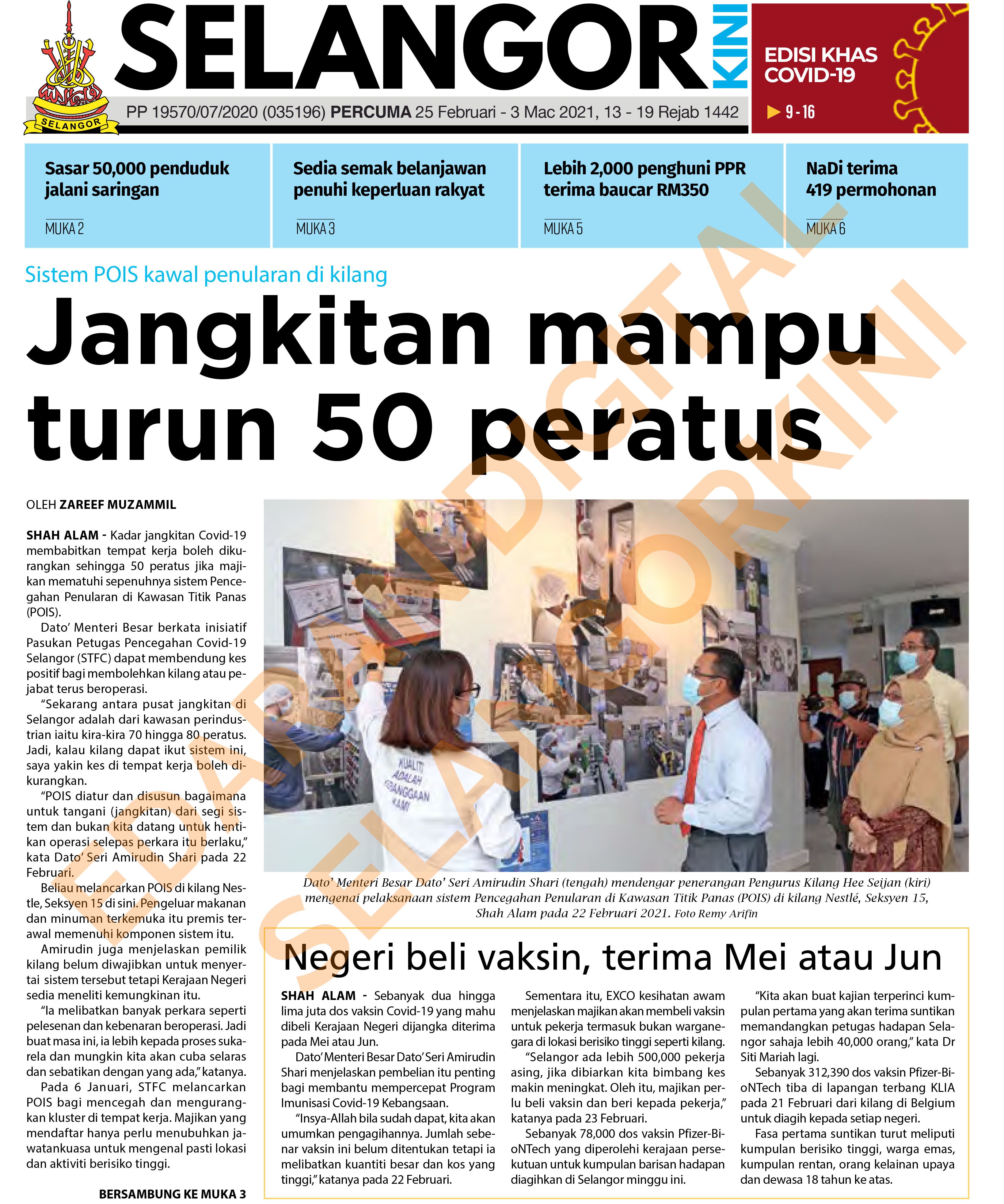 SelangorKini 25 Februari - 3 Mac 2021