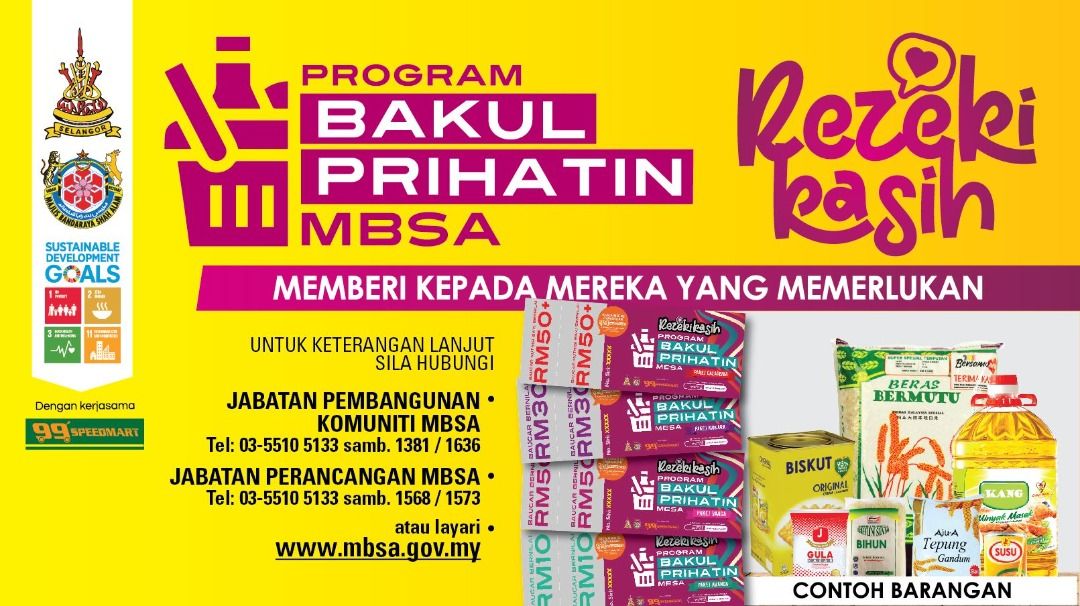 Baucar makanan asas MBSA bantu golongan kurang mampu